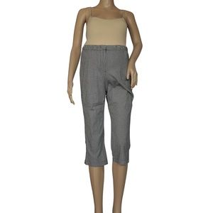 Small Black and White Plaid Maternity Capri